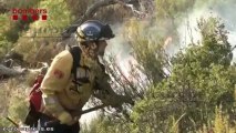 Bomberos trabajan en incendio de Riba-Roja d'Ebre
