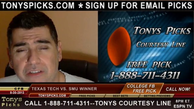 SMU Tigers vs. Texas Tech Red Raiders Pick Prediction NCAA College Football Odds Preview 8-30-2013