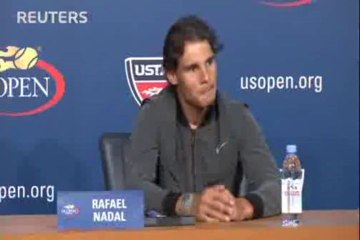 Rafael Nadal at the press conference after 1st round at US Open 2013