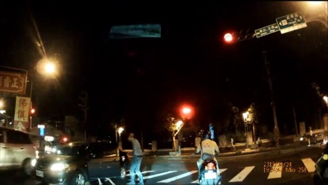 Pedestrian hit by a car. Violent!