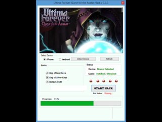Ultima Forever Quest For The Avatar gold silver keys hack