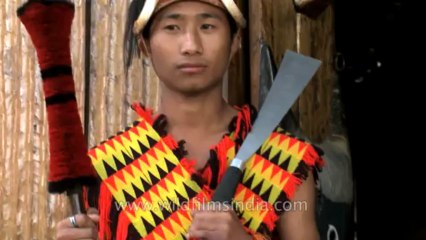 Nagaland-hornbill festival-pochury tribe man and woman in traditional dress