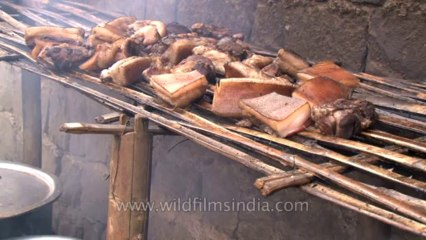 Nagaland-hornbill festival-pork being dried
