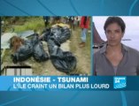 Le bilan du tsunami s'alourdit, les recherches pour retrouver des survivants se poursuivent (France24)