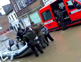 Inondations - Sauvetage à Tubize