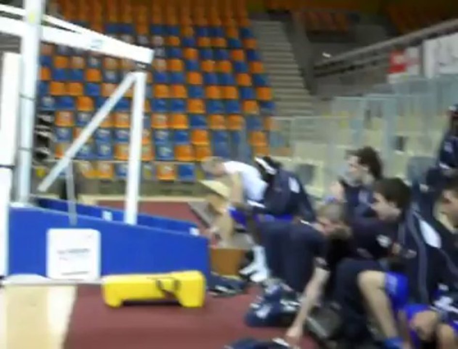 L'équipe de Mons-Hainaut à l'entraînement