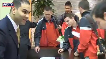L'arrivée du Paris Saint-Germain à Doha