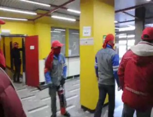 Les metallos ont fait des dégâts aux contributions de Liège