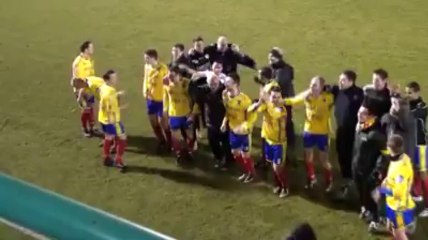 Le RFC Huy accroche le leader, Virton (1-1): la joie des Tricolores en images