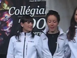 Présentation des équipes de la Flèche Wallonne féminine Grand'Place à Huy