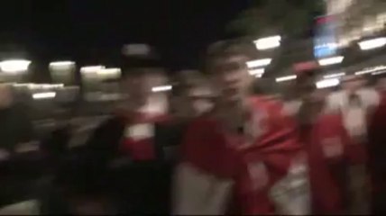 Réaction d'après match par les suporters liégeois