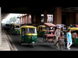 Commuters coming out of metro station