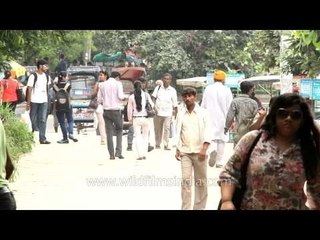 Outside the Kirtinagar Metro Station