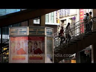 Commuters on the Laxmi Nagar Metro