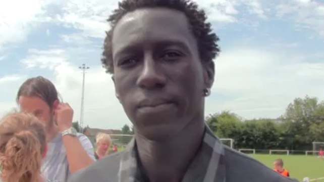 Mbaye Leye en visite au stage d'Etienne Delangre à Villers