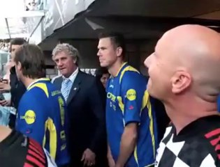 La sortie des vestiaires