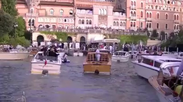 George Clooney à son arrivée au Festival de Venise