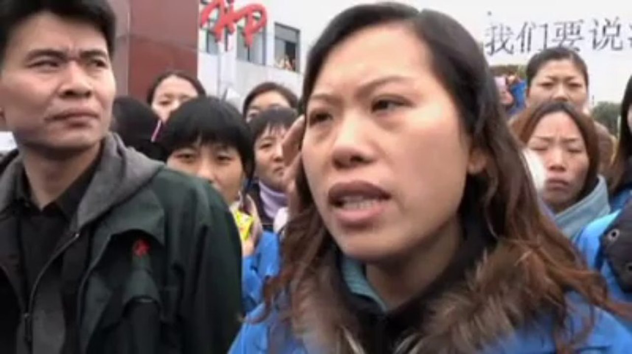 Chine : des ouvriers maltraités en ont marre