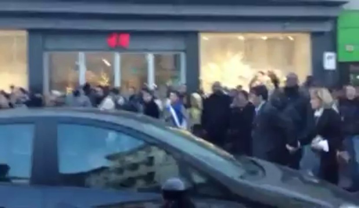 Manifestation violente à la Porte de Namur