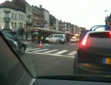 Accident de tram au carrefour du boulevard Général Jacques et de l'avenue de la couronne