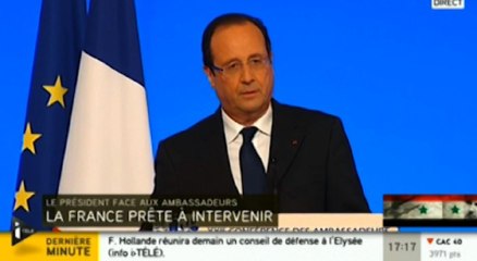 Syrie : Hollande veut "punir ceux qui ont pris la décision de gazer"