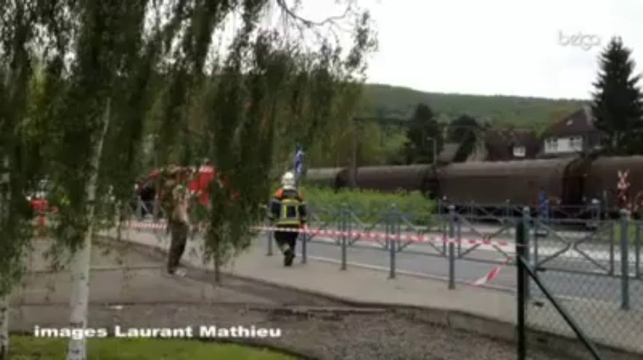 Godinne: collision entre deux trains de marchandises