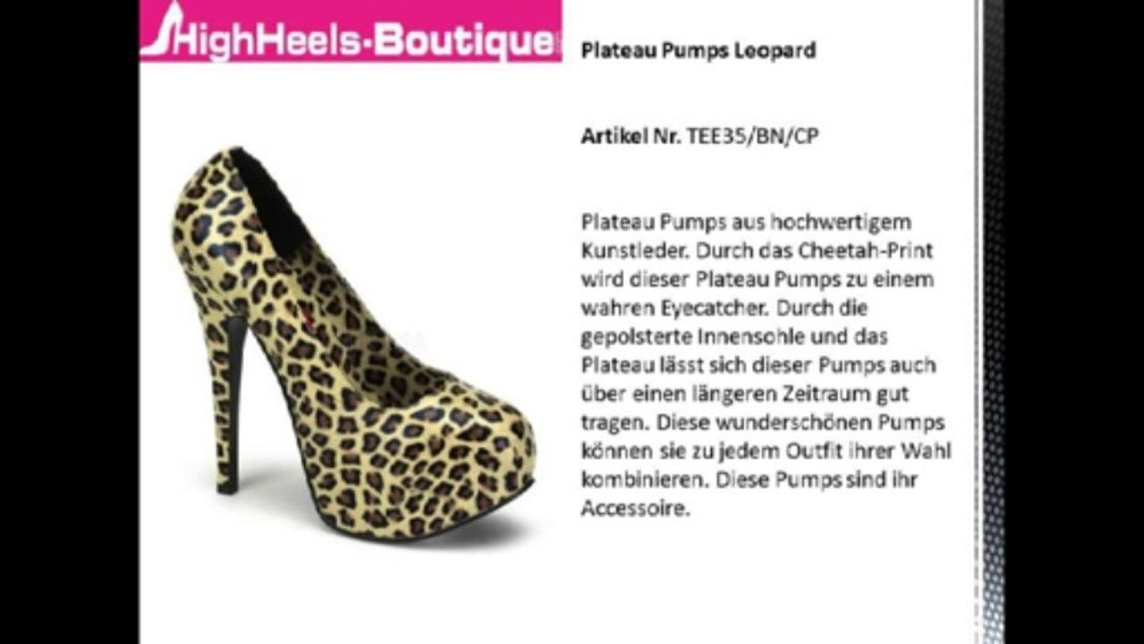 Plateau Pumps online bestellen – Plateau High Heels auf HighHeels-Boutique.com!