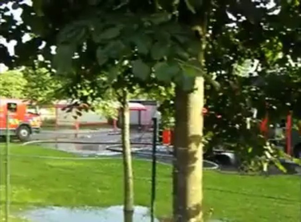 Feu dans les anciens bâtiments d'une école rue Liénaux