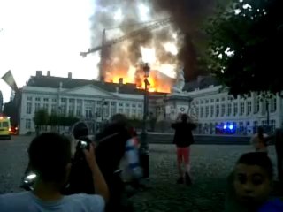 Incendie, rue Neuve, à Bruxelles