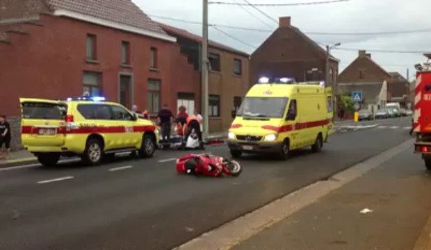 Accident de scooter a Frameries