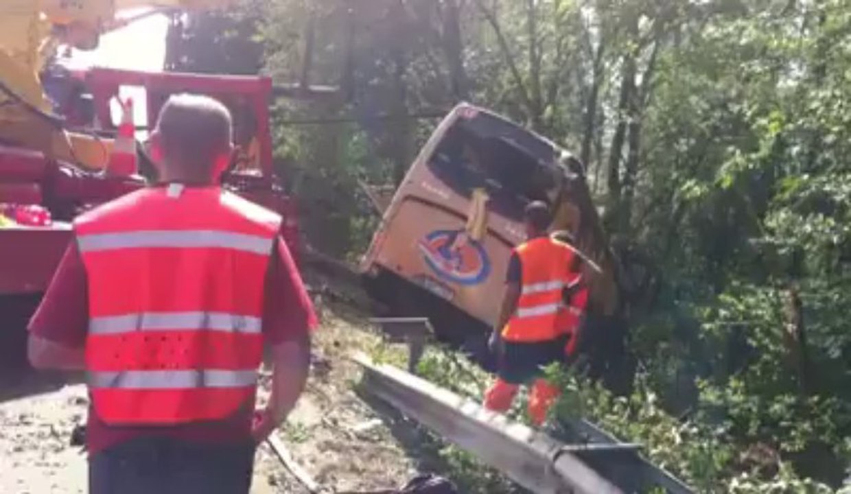 Accident de car à Soumagne sur l'E40