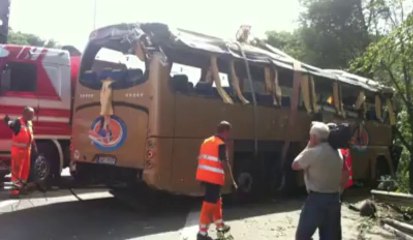 Accident de car à Soumagne E40