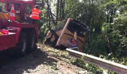 Accident de car à Soumagne sur l'E40