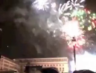 Le feu d'artifice du nouvel an 2013 au Mont des Arts à Bruxelles