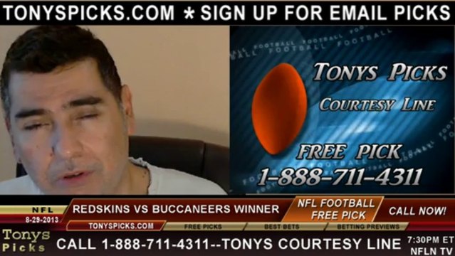 Tampa Bay Buccaneers vs. Washington Redskins Pick Prediction NFL Pro Football Odds Preview 8-29-2013