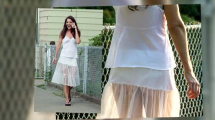 Katie Holmes Shows Off Her Backside in Revealing Skirt While On Set