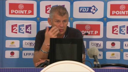 Conférence de presse SM Caen - AJ Auxerre (0-3) : Patrice GARANDE (SMC) - Bernard  CASONI (AJA) - 2013/2014