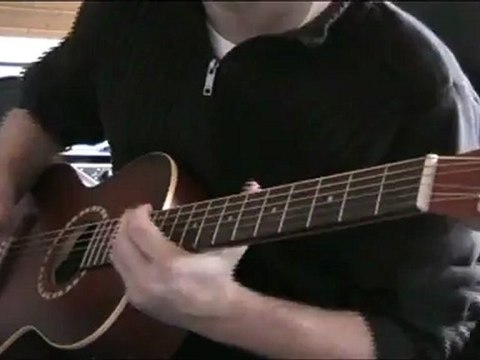 Traditional Delta Slide Blues in good ol' Germany - on Art & Lutherie AMI Steel parlor guitar
