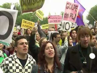 La península ibérica de protesta