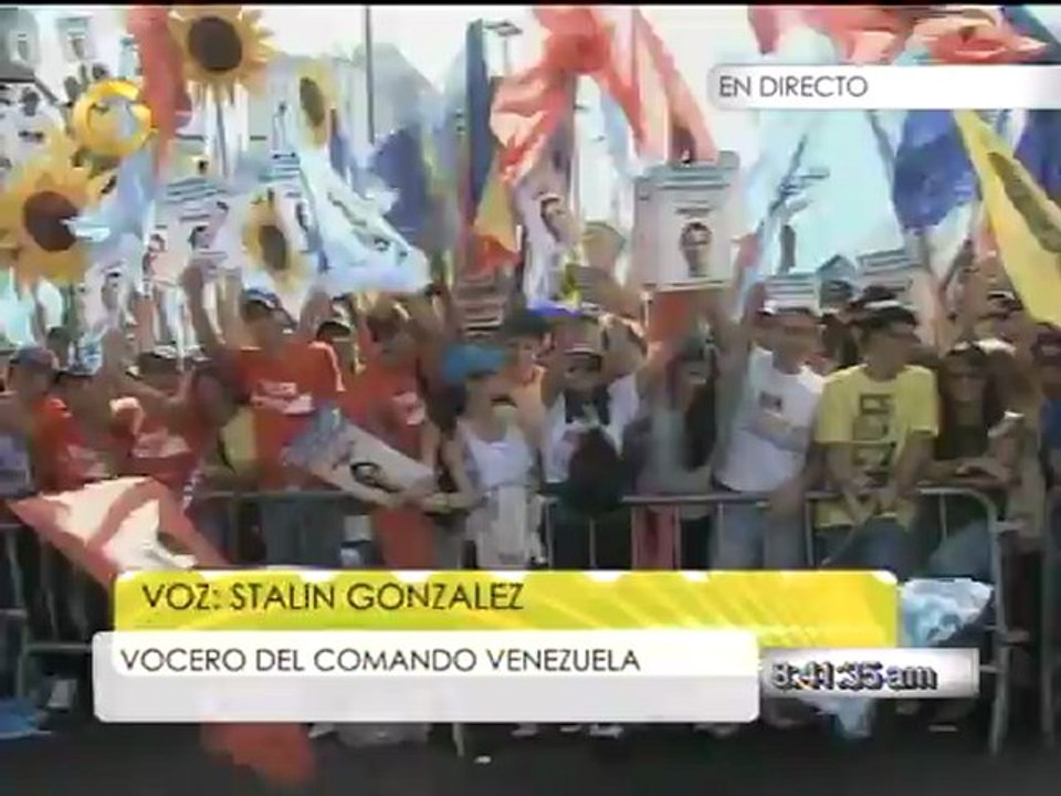 Seguidores de Capriles ya empiezan a concentrarse en diversos puntos de Caracas