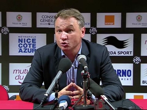 Conférence de presse OGC Nice - SC Bastia : Claude PUEL (OGCN) - Frédéric HANTZ (SCB) - saison 2012/2013