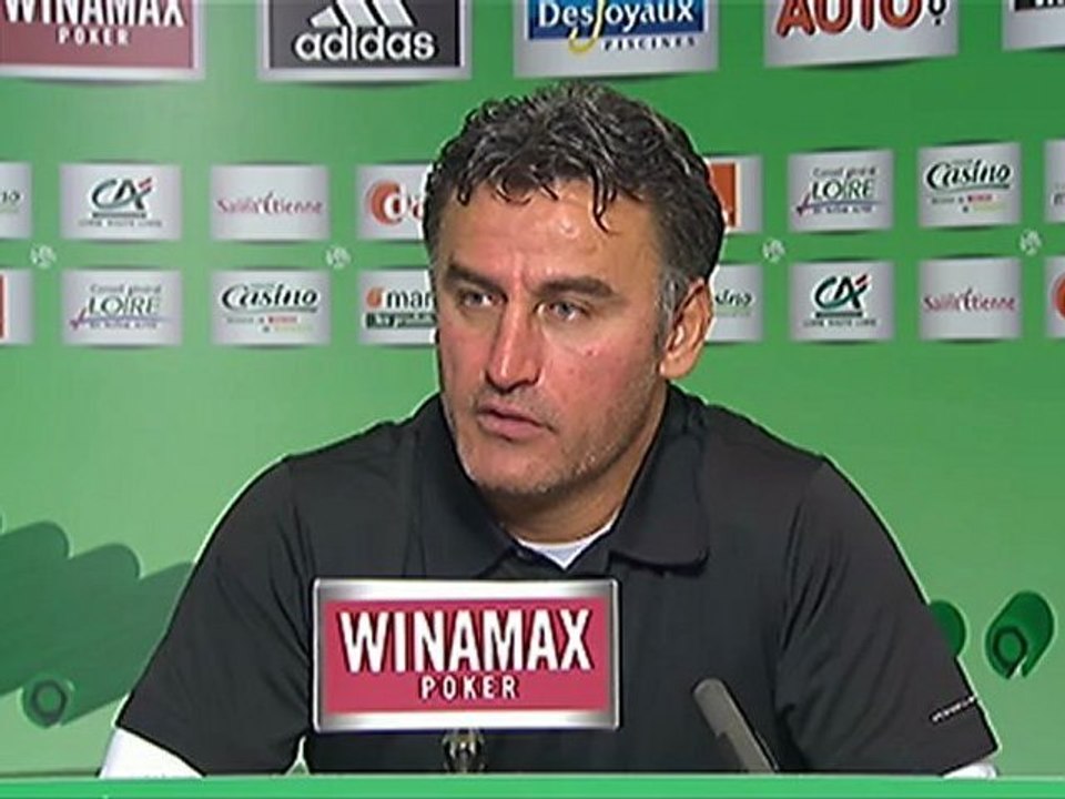 Conférence de presse AS Saint-Etienne - Stade de Reims : Christophe  GALTIER (ASSE) - Hubert FOURNIER (SdR) - saison 2012/2013