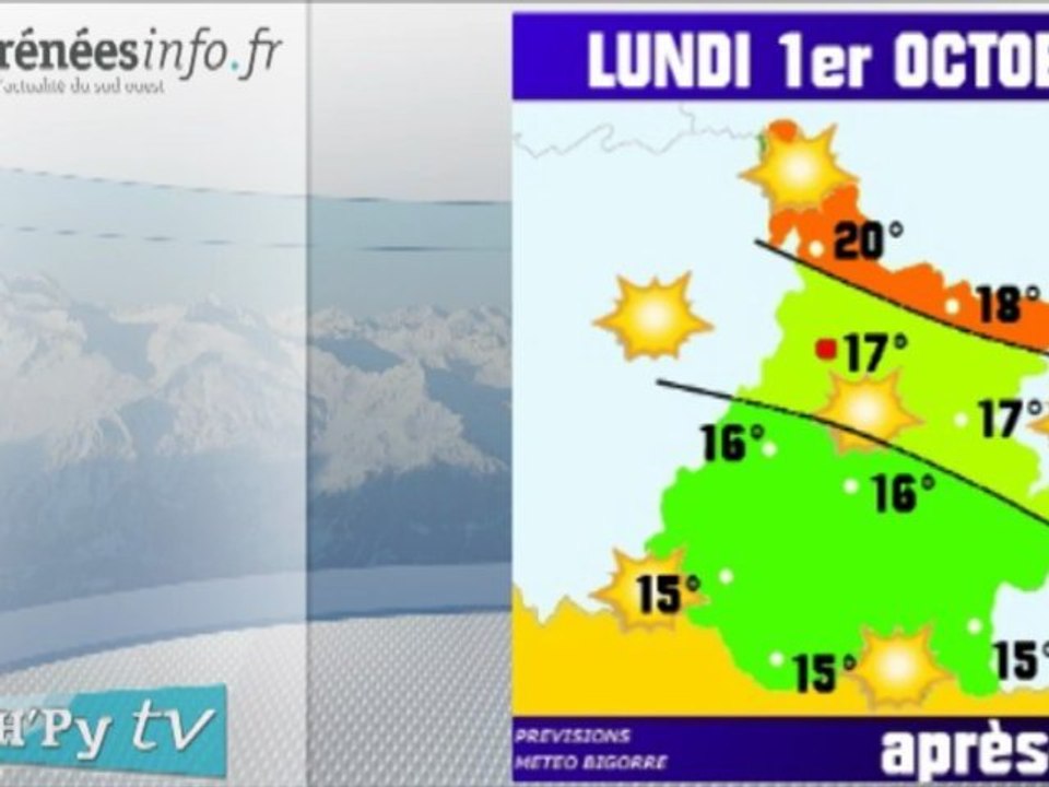 H'Py Tv La Météo des Hautes-Pyrénées (1er octobre 2012)