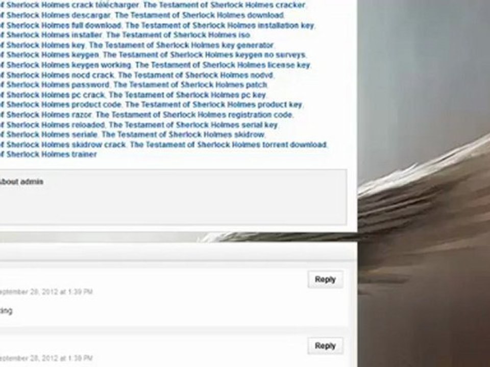 The Testament of Sherlock Holmes ACTIVATION CODE