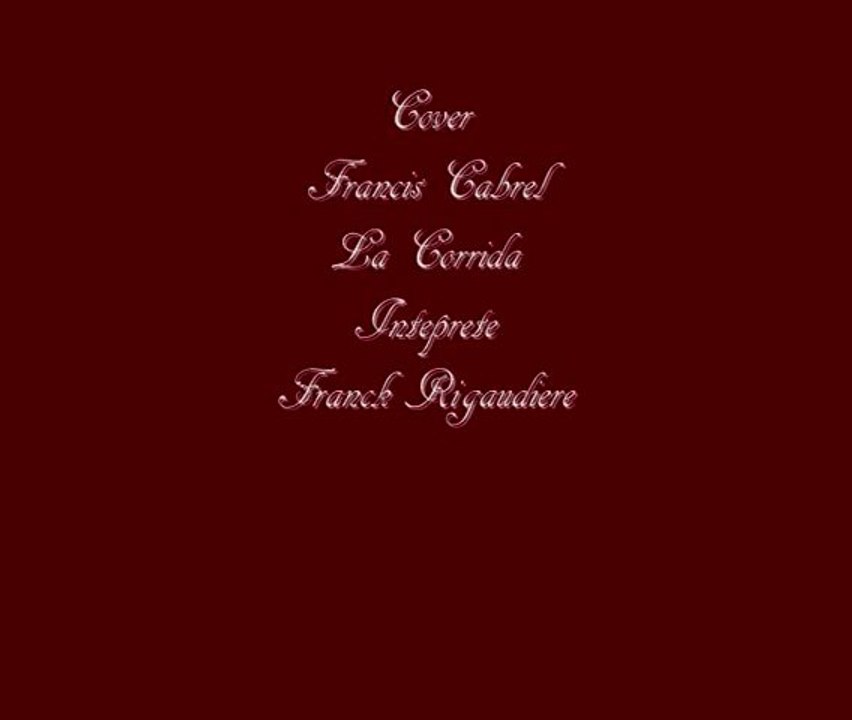 cover francis cabrel la corrida