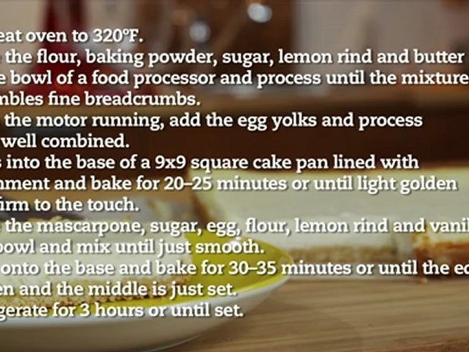 Lemon Mascarpone Cheesecake Recipe