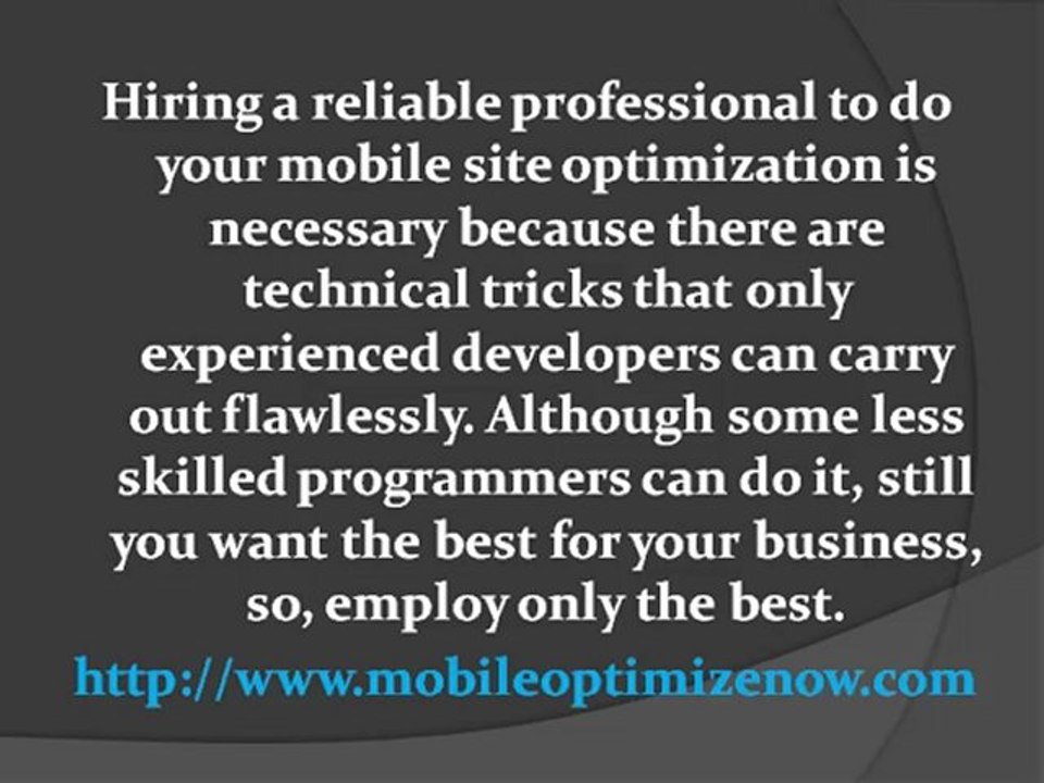 Benefits of Site Optimization