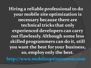 Benefits of Site Optimization