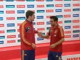 Xavi e Iker Casillas se muestran muy contento tras recibir el premio príncipe de Asturias