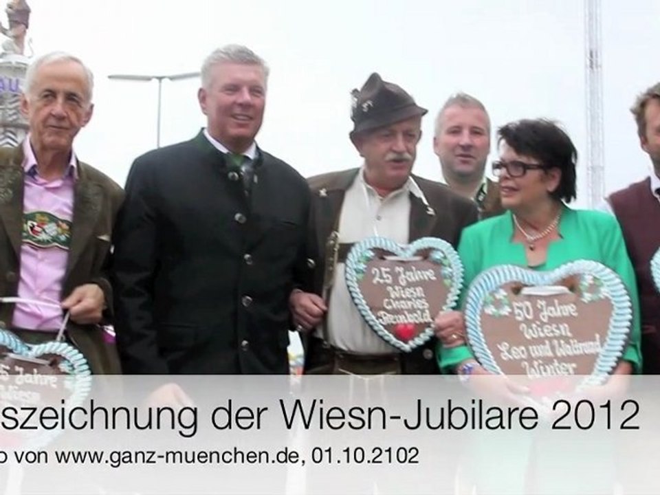 Auszeichnung der Wiesnjubilare 2012 beim Oktoberfest 2012